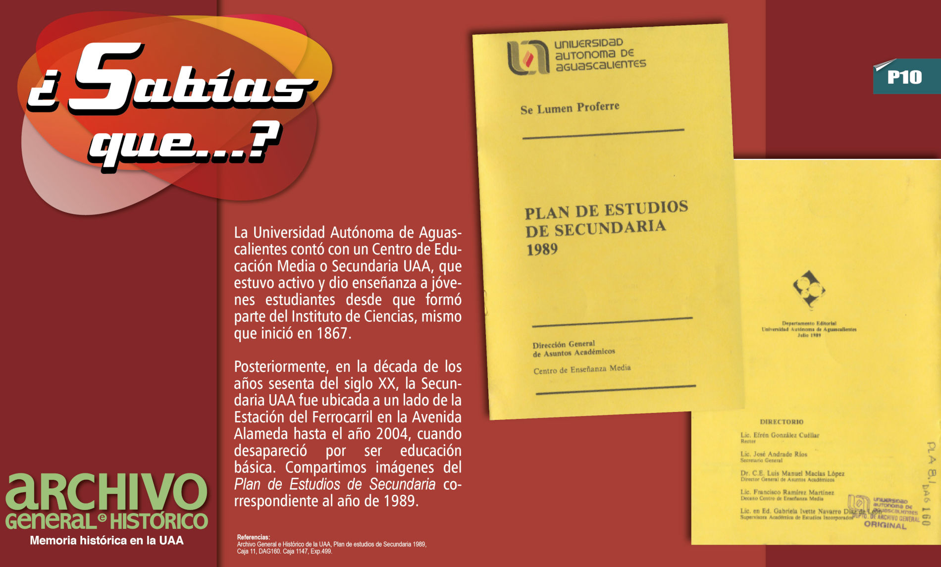 Plan de Estudios de Secundaria UAA, 1989